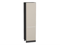 Шкаф пенал с 2-мя дверцами Фьюжн Graphite, Cream Silk, 2340, 600 В*Ш*Г 2336*600*576, фасад МДФ  Cream Silk, корпус  Graphite ms2510VVT_72049