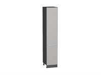 Шкаф пенал с 2-мя дверцами Фьюжн Graphite, Silky Light Grey, 2140, 400 В*Ш*Г 2132*400*576, фасад МДФ  Silky Light Grey, корпус  Graphite ms2510VVT_66730