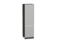 Шкаф пенал с 2-мя дверцами Фьюжн Graphite, Silky Light Grey, 2140, 600 В*Ш*Г 2132*600*576, фасад МДФ  Silky Light Grey, корпус  Graphite ms2510VVT_66731