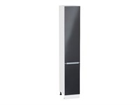 Шкаф пенал с 2-мя дверцами Фьюжн Белый, Anthracite, 2340, 400 В*Ш*Г 2336*400*576, фасад МДФ  Anthracite, корпус  Белый ms2510VVT_45112