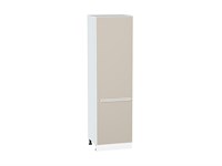 Шкаф пенал с 2-мя дверцами Фьюжн Белый, Cream Silk, 2140, 600 В*Ш*Г 2132*600*576, фасад МДФ  Cream Silk, корпус  Белый ms2510VVT_72039
