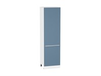Шкаф пенал с 2-мя дверцами Фьюжн Белый, Silky Blue, 2140, 600 В*Ш*Г 2132*600*576, фасад МДФ  Silky Blue, корпус  Белый ms2510VVT_52345