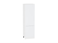 Шкаф пенал с 2-мя дверцами Фьюжн Белый, Silky White, 2140, 600 В*Ш*Г 2132*600*576, фасад МДФ  Silky White, корпус  Белый ms2510VVT_52327