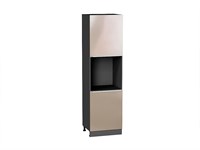Шкаф пенал с 2-мя дверцами под технику Фьюжн Graphite, Gallant, 2140 В*Ш*Г 2132*600*576, фасад МДФ  Gallant, корпус  Graphite ms2510VVT_36968