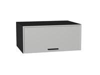 Шкаф верхний горизонтальный глубокий Фрейм Graphite, Grey Silk, 800 В*Ш*Г 358*800*580, фасад МДФ  Grey Silk, корпус  Graphite ms2510VVT_68879