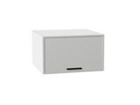 Шкаф верхний горизонтальный глубокий Фрейм Белый, Grey Silk, 600 В*Ш*Г 358*600*580, фасад МДФ  Grey Silk, корпус  Белый ms2510VVT_68866