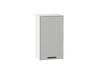 Шкаф верхний с 1-ой дверцей Фрейм Белый, Grey Silk, 720, 400 В*Ш*Г 716*400*324, фасад МДФ  Grey Silk, корпус  Белый ms2510VVT_68917