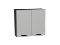 Шкаф верхний с 2-мя дверцами Фрейм Graphite, Grey Silk, 720, 800 В*Ш*Г 716*800*324, фасад МДФ  Grey Silk, корпус  Graphite ms2510VVT_68996