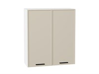 Шкаф верхний с 2-мя дверцами Фрейм Белый, Cream Silk, 920, 800 В*Ш*Г 920*800*324, фасад МДФ  Cream Silk, корпус  Белый ms2510VVT_69812