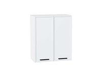 Шкаф верхний с 2-мя дверцами Фрейм Белый, White Silk, 720, 600 В*Ш*Г 716*600*324, фасад МДФ  White Silk, корпус  Белый ms2510VVT_66896