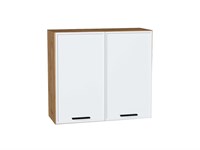 Шкаф верхний с 2-мя дверцами Фрейм Дуб Вотан, White Silk, 720, 800 В*Ш*Г 716*800*324, фасад МДФ  White Silk, корпус  Дуб Вотан ms2510VVT_66903