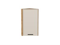 Шкаф верхний торцевой Фрейм Дуб Вотан, Cream Silk, 720 В*Ш*Г 716*300*310, фасад МДФ  Cream Silk, корпус  Дуб Вотан ms2510VVT_69847
