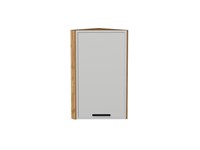 Шкаф верхний торцевой Фрейм Дуб Вотан, Grey Silk, 720 В*Ш*Г 716*300*310, фасад МДФ  Grey Silk, корпус  Дуб Вотан ms2510VVT_69025