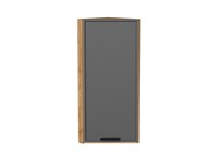 Шкаф верхний торцевой Фрейм Дуб Вотан, Stormy Silk, 920 В*Ш*Г 920*300*310, фасад МДФ  Stormy Silk, корпус  Дуб Вотан ms2510VVT_69032