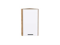Шкаф верхний торцевой Фрейм Дуб Вотан, White Silk, 720 В*Ш*Г 716*300*310, фасад МДФ  White Silk, корпус  Дуб Вотан ms2510VVT_66912