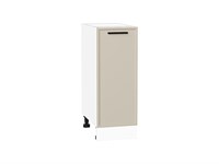 Шкаф нижний с 1-ой дверцей Фрейм Белый, Cream Silk, 300 В*Ш*Г 816*300*484, фасад МДФ  Cream Silk, корпус  Белый ms2510VVT_69879