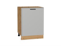 Шкаф нижний с 1-ой дверцей Фрейм Дуб Вотан, Grey Silk, 600 В*Ш*Г 816*600*484, фасад МДФ  Grey Silk, корпус  Дуб Вотан ms2510VVT_69104