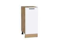 Шкаф нижний с 1-ой дверцей Фрейм Дуб Вотан, White Silk, 350 В*Ш*Г 816*350*484, фасад МДФ  White Silk, корпус  Дуб Вотан ms2510VVT_66946