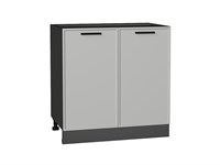 Шкаф нижний с 2-мя дверцами Фрейм Graphite, Grey Silk, 800 В*Ш*Г 816*800*484, фасад МДФ  Grey Silk, корпус  Graphite ms2510VVT_69150