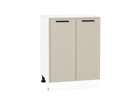 Шкаф нижний с 2-мя дверцами Фрейм Белый, Cream Silk, 600 В*Ш*Г 816*600*484, фасад МДФ  Cream Silk, корпус  Белый ms2510VVT_69145
