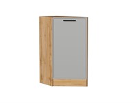 Шкаф нижний торцевой Фрейм Дуб Вотан, Grey Silk В*Ш*Г 816*296*558, фасад МДФ  Grey Silk, корпус  Дуб Вотан ms2510VVT_69012