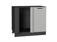 Шкаф нижний угловой Фрейм Graphite, Grey Silk В*Ш*Г 816*890*484, фасад МДФ  Grey Silk, корпус  Graphite ms2510VVT_69019