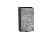 Шкаф верхний с 1-ой дверцей Флэт Graphite, Temple Stone 2S, 720, 400 В*Ш*Г 716*400*318, фасад ЛДСП  Temple Stone 2S, корпус  Graphite ms2510VVT_52627