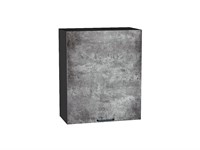 Шкаф верхний с 1-ой дверцей Флэт Graphite, Temple Stone 2S, 720, 600 В*Ш*Г 716*600*318, фасад ЛДСП  Temple Stone 2S, корпус  Graphite ms2510VVT_52630