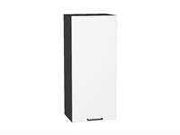 Шкаф верхний с 1-ой дверцей Флэт Graphite, White In 2S, 920, 400 В*Ш*Г 920*400*318, фасад ЛДСП  White In 2S, корпус  Graphite ms2510VVT_55656