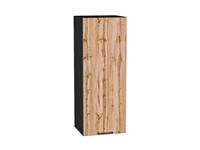 Шкаф верхний с 1-ой дверцей Флэт Graphite, Wotan Oak 2S, 920, 350 В*Ш*Г 920*350*318, фасад ЛДСП  Wotan Oak 2S, корпус  Graphite ms2510VVT_65170