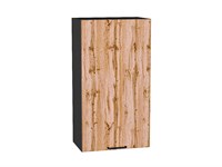 Шкаф верхний с 1-ой дверцей Флэт Graphite, Wotan Oak 2S, 920, 500 В*Ш*Г 920*500*318, фасад ЛДСП  Wotan Oak 2S, корпус  Graphite ms2510VVT_52614
