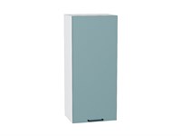 Шкаф верхний с 1-ой дверцей Флэт Белый, Grey-green In 2S, 920, 400 В*Ш*Г 920*400*318, фасад ЛДСП  Grey-green In 2S, корпус  Белый ms2510VVT_56901