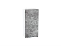 Шкаф верхний с 1-ой дверцей Флэт Белый, Temple Stone 2S, 720, 350 В*Ш*Г 716*350*318, фасад ЛДСП  Temple Stone 2S, корпус  Белый ms2510VVT_65171