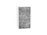 Шкаф верхний с 1-ой дверцей Флэт Белый, Temple Stone 2S, 720, 400 В*Ш*Г 716*400*318, фасад ЛДСП  Temple Stone 2S, корпус  Белый ms2510VVT_52617