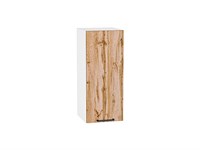 Шкаф верхний с 1-ой дверцей Флэт Белый, Wotan Oak 2S, 720, 300 В*Ш*Г 716*300*318, фасад ЛДСП  Wotan Oak 2S, корпус  Белый ms2510VVT_52596
