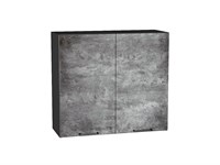 Шкаф верхний с 2-мя дверцами Флэт Graphite, Temple Stone 2S, 720, 800 В*Ш*Г 716*800*318, фасад ЛДСП  Temple Stone 2S, корпус  Graphite ms2510VVT_52649
