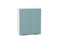 Шкаф верхний с 2-мя дверцами Флэт Белый, Grey-green In 2S, 720, 600 В*Ш*Г 716*600*318, фасад ЛДСП  Grey-green In 2S, корпус  Белый ms2510VVT_56916
