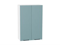 Шкаф верхний с 2-мя дверцами Флэт Белый, Grey-green In 2S, 920, 600 В*Ш*Г 920*600*318, фасад ЛДСП  Grey-green In 2S, корпус  Белый ms2510VVT_56918