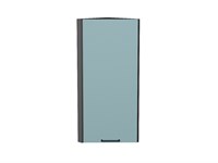 Шкаф верхний торцевой Флэт Graphite, Grey-green In 2S, 920 В*Ш*Г 920*300*306, фасад ЛДСП  Grey-green In 2S, корпус  Graphite ms2510VVT_56927