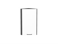 Шкаф верхний торцевой Флэт Graphite, White In 2S, 720 В*Ш*Г 716*300*306, фасад ЛДСП  White In 2S, корпус  Graphite ms2510VVT_55662