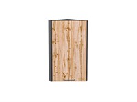 Шкаф верхний торцевой Флэт Graphite, Wotan Oak 2S, 720 В*Ш*Г 716*300*306, фасад ЛДСП  Wotan Oak 2S, корпус  Graphite ms2510VVT_52654