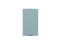 Шкаф верхний торцевой Флэт Белый, Grey-green In 2S, 720 В*Ш*Г 716*300*306, фасад ЛДСП  Grey-green In 2S, корпус  Белый ms2510VVT_56924