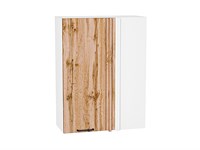 Шкаф верхний прямой угловой Флэт Белый, Wotan Oak 2S, 920 В*Ш*Г 920*700*345, фасад ЛДСП  Wotan Oak 2S, корпус  Белый ms2510VVT_60279