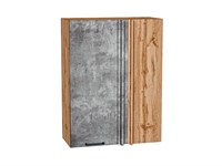 Шкаф верхний прямой угловой Флэт Дуб Вотан, Temple Stone 2S, 920 В*Ш*Г 920*700*345, фасад ЛДСП  Temple Stone 2S, корпус  Дуб Вотан ms2510VVT_62406