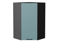 Шкаф верхний угловой Флэт Graphite, Grey-green In 2S, 920 В*Ш*Г 920*600*600, фасад ЛДСП  Grey-green In 2S, корпус  Graphite ms2510VVT_56931