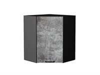 Шкаф верхний угловой Флэт Graphite, Temple Stone 2S, 720 В*Ш*Г 716*600*600, фасад ЛДСП  Temple Stone 2S, корпус  Graphite ms2510VVT_52666