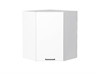 Шкаф верхний угловой Флэт Белый, White In 2S, 720 В*Ш*Г 716*600*600, фасад ЛДСП  White In 2S, корпус  Белый ms2510VVT_55664