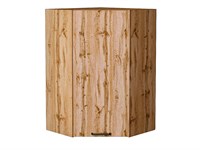 Шкаф верхний угловой Флэт Дуб Вотан, Wotan Oak 2S, 920 В*Ш*Г 920*600*600, фасад ЛДСП  Wotan Oak 2S, корпус  Дуб Вотан ms2510VVT_62496