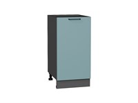 Шкаф нижний с 1-ой дверцей Флэт Graphite, Grey-green In 2S, 400 В*Ш*Г 816*400*478, фасад ЛДСП  Grey-green In 2S, корпус  Graphite ms2510VVT_56946