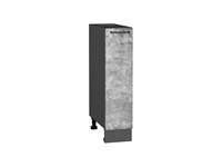 Шкаф нижний с 1-ой дверцей Флэт Graphite, Temple Stone 2S, 200 В*Ш*Г 816*200*478, фасад ЛДСП  Temple Stone 2S, корпус  Graphite ms2510VVT_66214